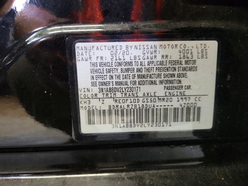2020 NISSAN SENTRA SR 12