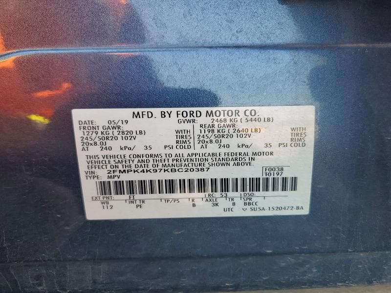2019 FORD EDGE TITANIUM 14