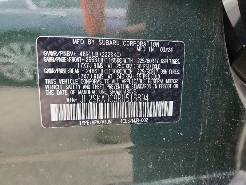 2024 SUBARU FORESTER PREMIUM 13