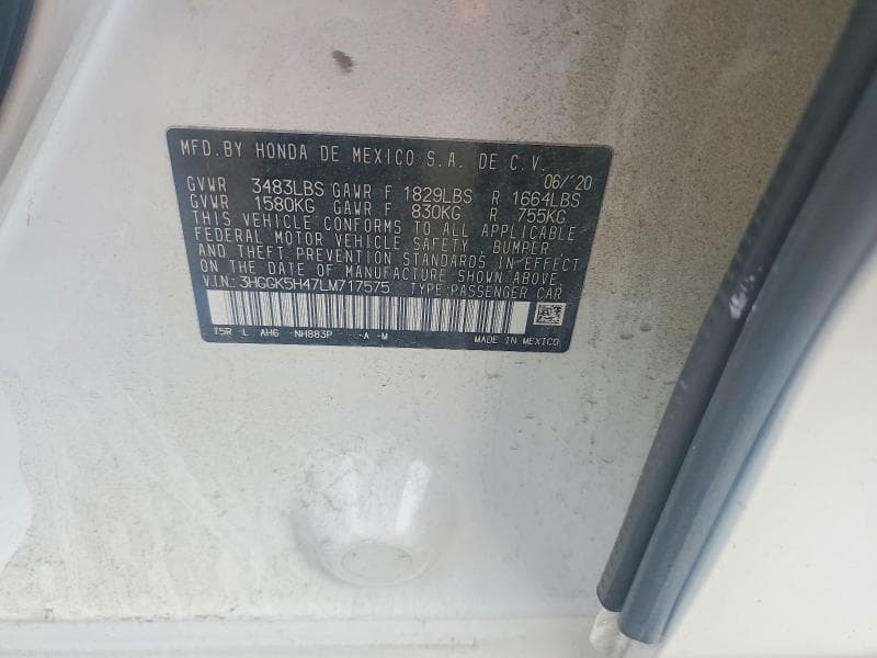 2020 HONDA FIT LX 12