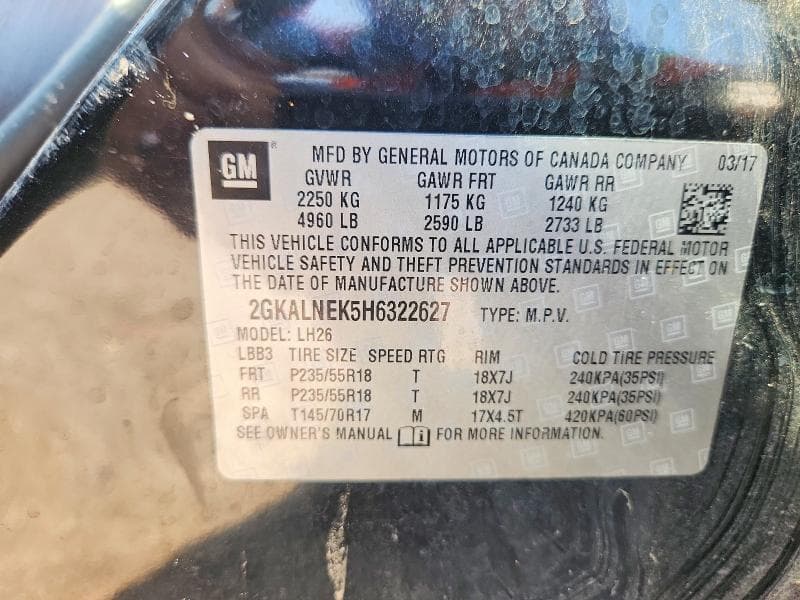 2017 GMC TERRAIN SLE 13