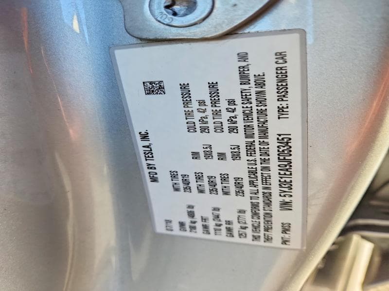 2018 TESLA MODEL 3 12