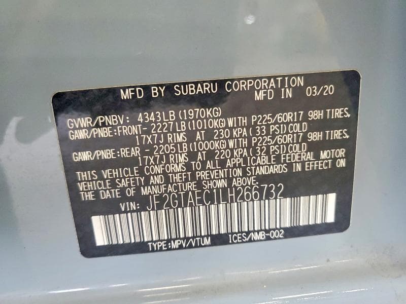 2020 SUBARU CROSSTREK PREMIUM 13