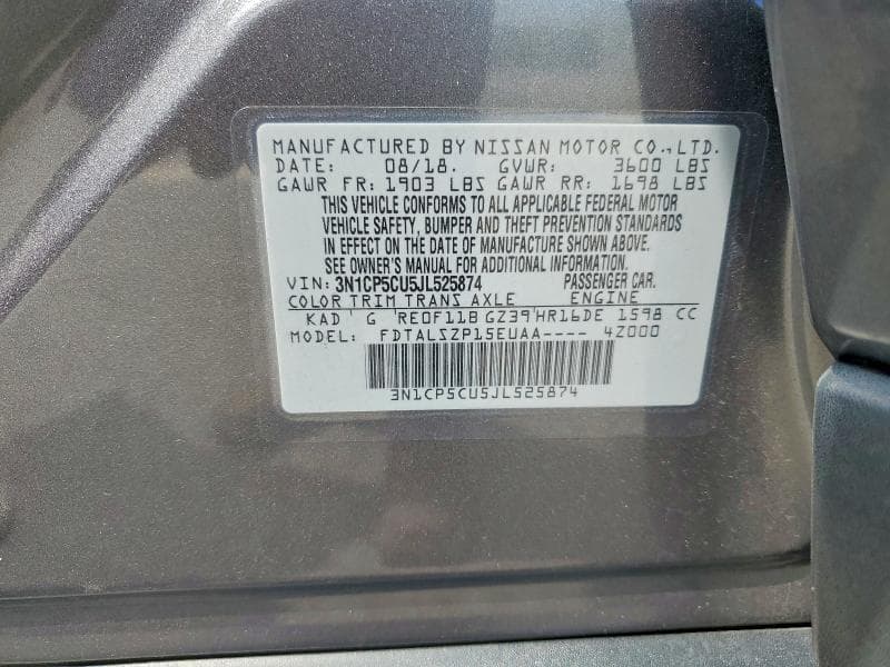 2018 NISSAN KICKS SV 13