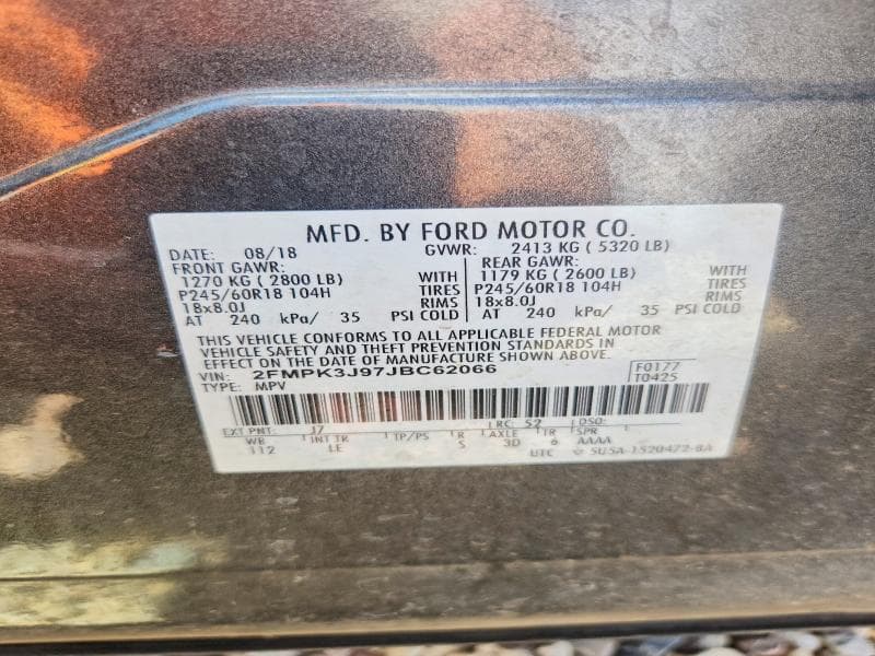 2018 FORD EDGE SEL 13