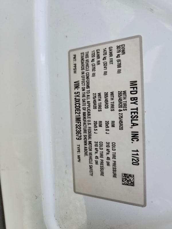 2021 TESLA MODEL X 13