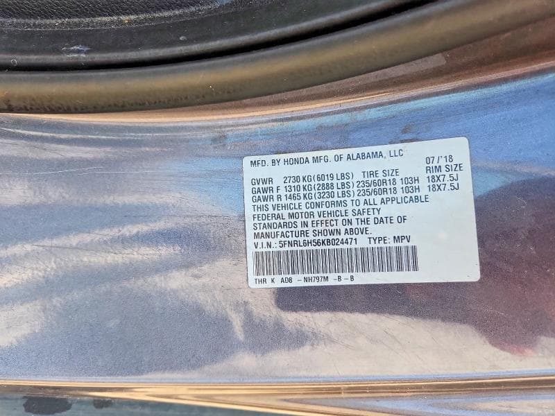 2019 HONDA ODYSSEY EX 13
