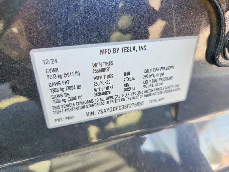 2025 TESLA MODEL Y 13