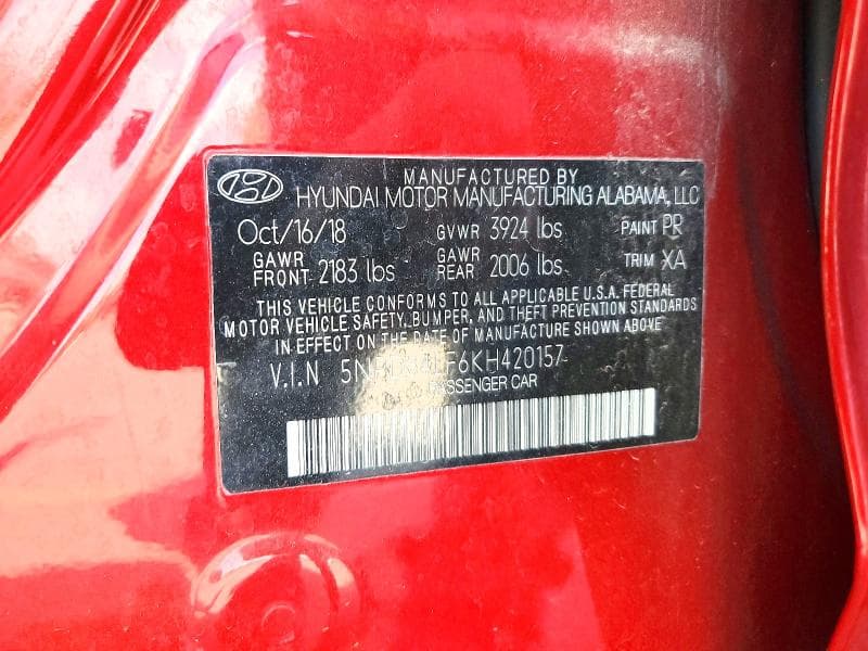 2019 HYUNDAI ELANTRA VALUE EDITION 12