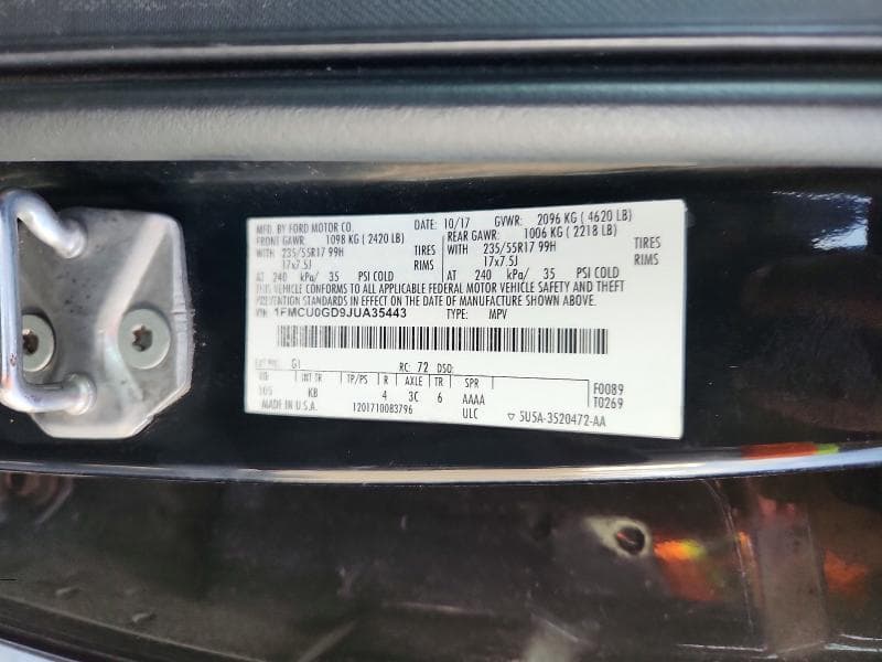 2018 FORD ESCAPE SE 13