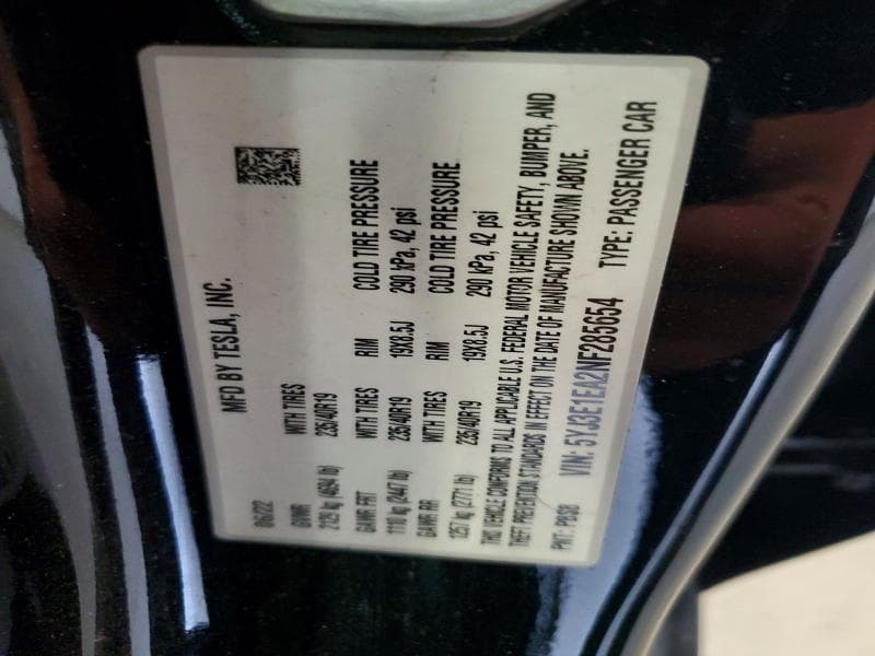 2022 TESLA MODEL 3 12
