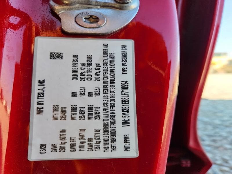 2020 TESLA MDL 3 13