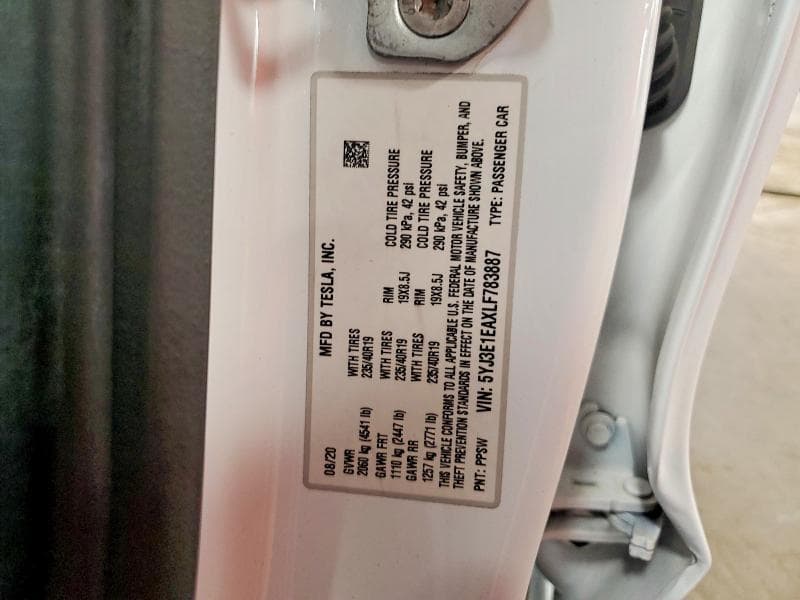 2020 TESLA MODEL 3 12