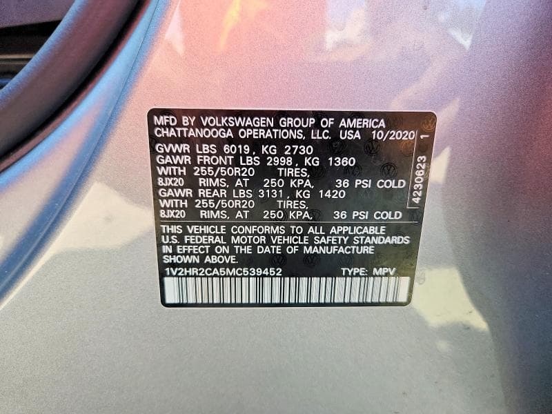 2021 VOLKSWAGEN ATLAS SE 14