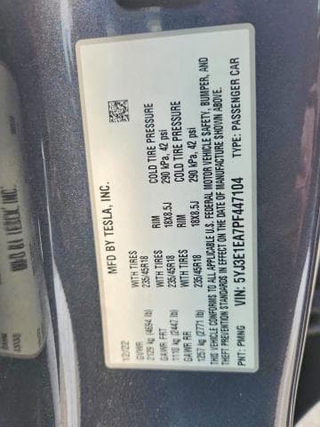 2023 TESLA MODEL 3 12