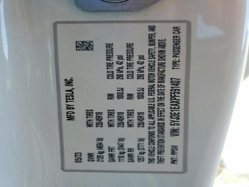 2023 TESLA MODEL 3 12