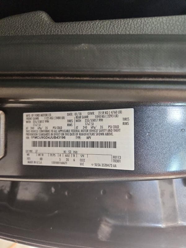 2018 FORD ESCAPE SE 13