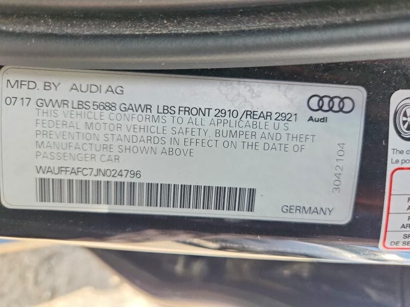 2018 AUDI S6 PREMIUM PLUS 12