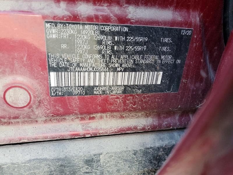 2021 TOYOTA VENZA LIMITED 13
