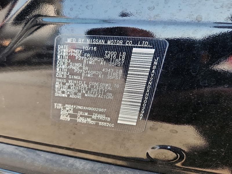 2017 NISSAN ARMADA SL 13