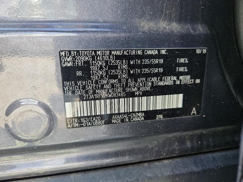 2019 TOYOTA RAV4 XLE PREMIUM 13