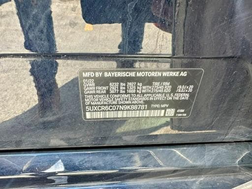 2022 BMW X5 XDRIVE40I 10