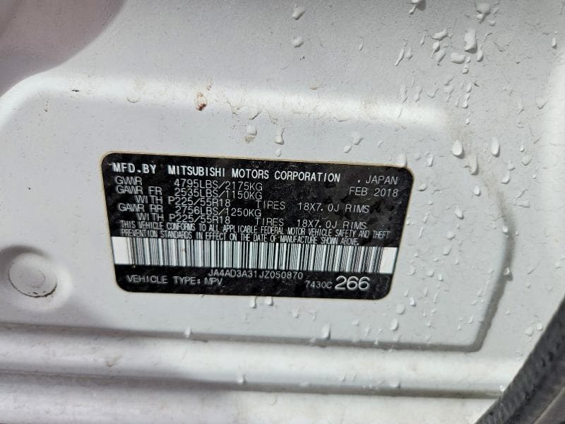 2018 MITSUBISHI OUTLANDER SE 14