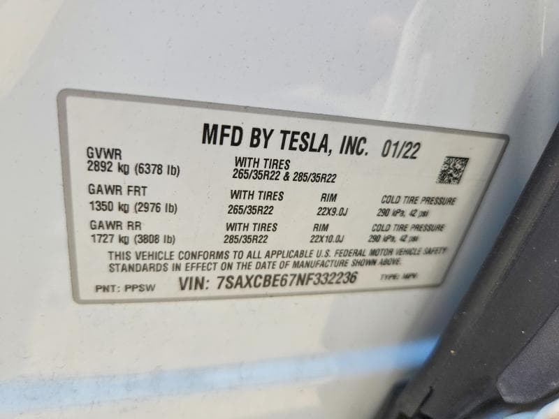2022 TESLA MODEL X 13