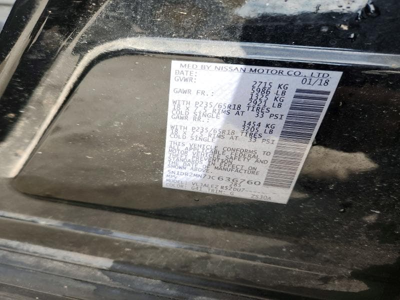 2018 NISSAN PATHFINDER SV 13