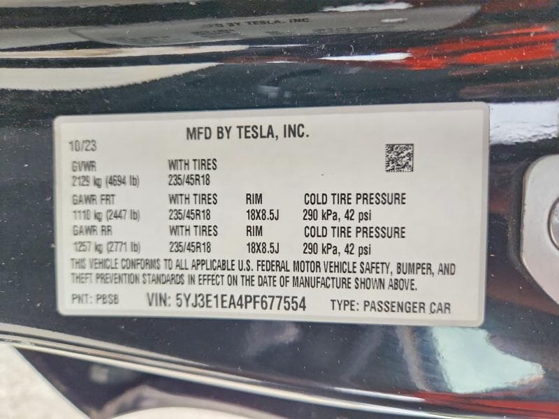 2023 TESLA MODEL 3 12