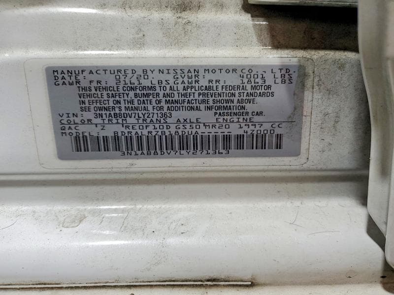 2020 NISSAN SENTRA SR 13