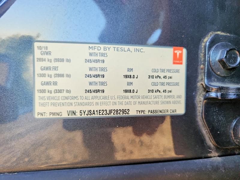 2018 TESLA MODEL S 12