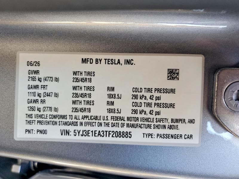 2026 TESLA MODEL 3 13