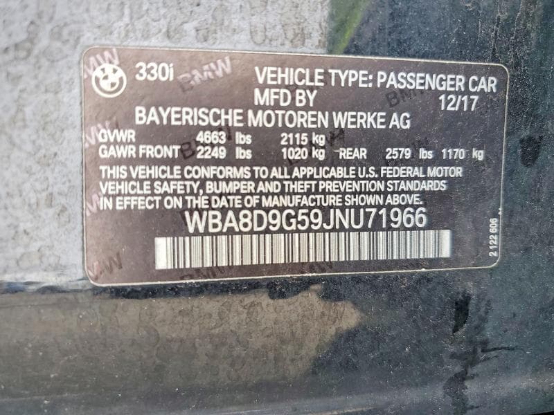 2018 BMW 330 XI 12