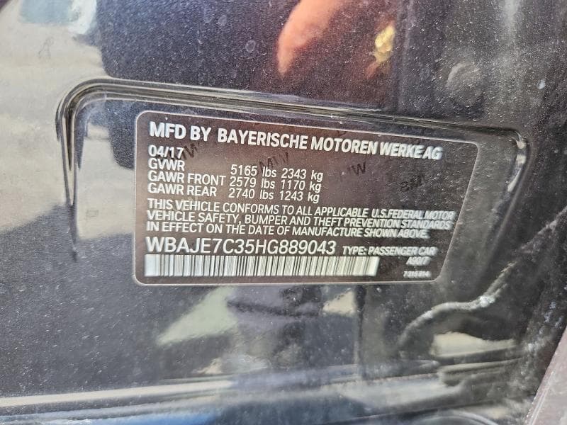 2017 BMW 540 XI 12