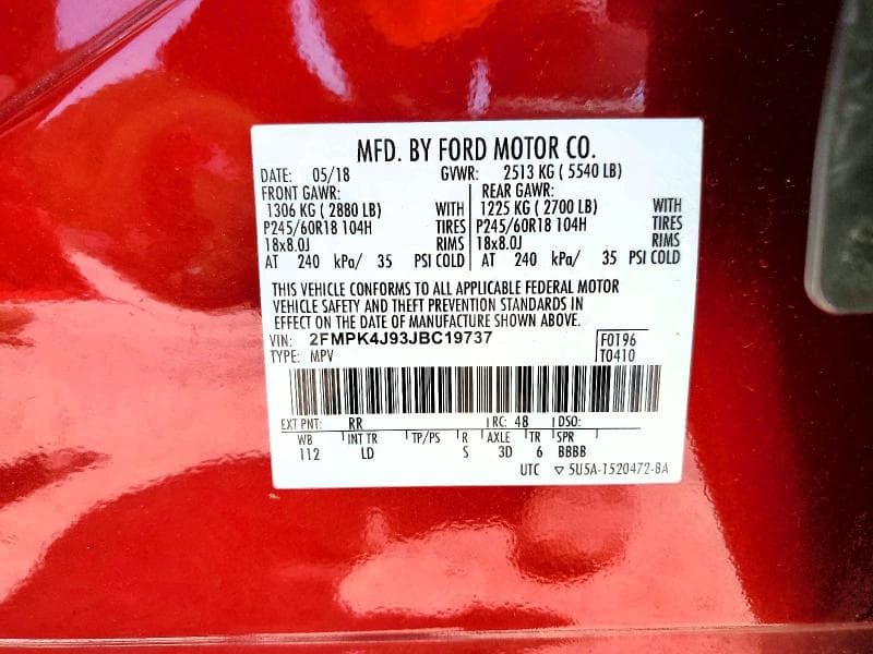 2018 FORD EDGE SEL 13