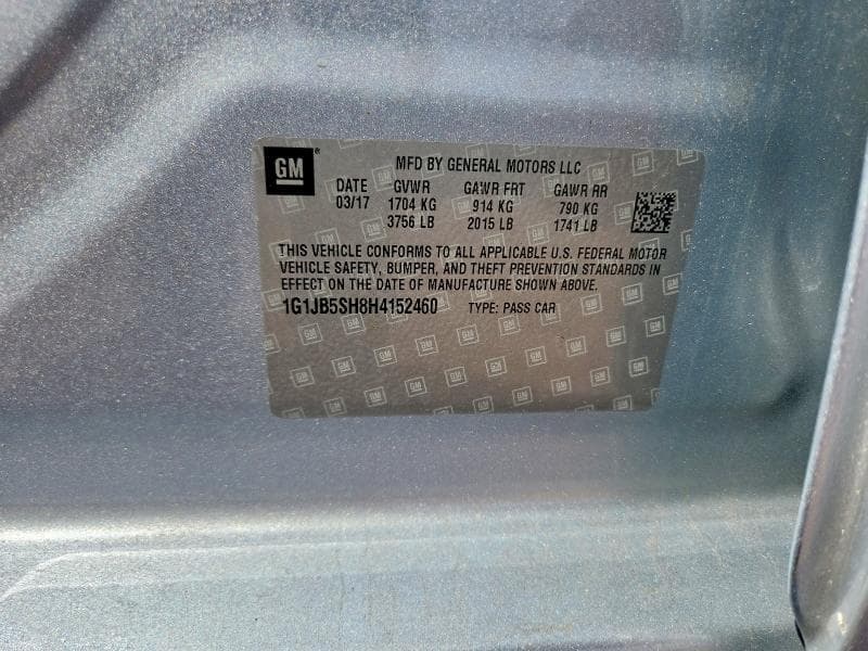 2017 CHEVROLET SONIC LS 12