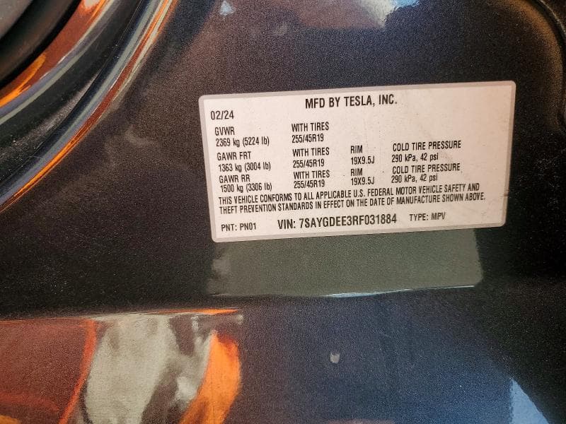 2024 TESLA MODEL Y 12