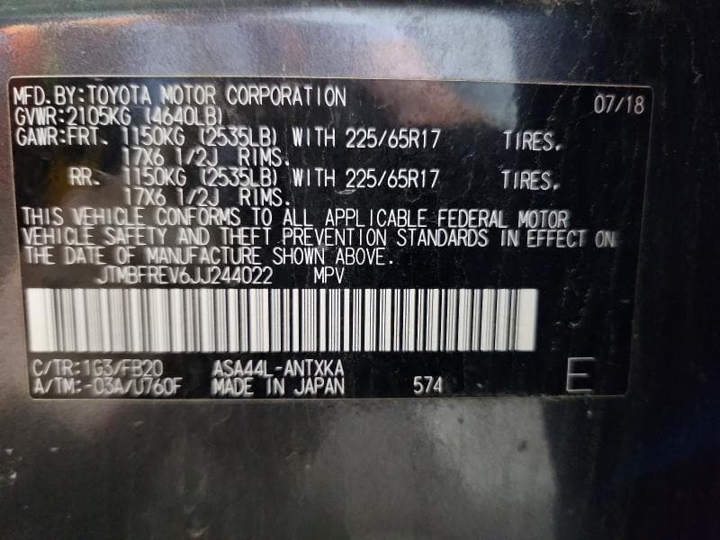 2018 TOYOTA RAV4 LE 13