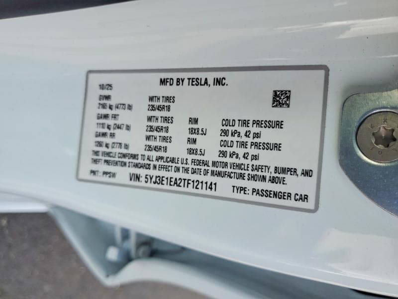 2026 TESLA MODEL 3 12