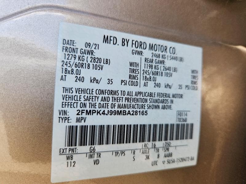2021 FORD EDGE SEL 13