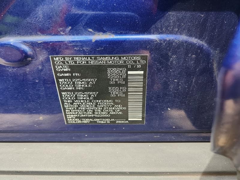 2019 NISSAN ROGUE SV 12