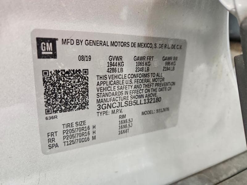 2020 CHEVROLET TRAX 1LT 12