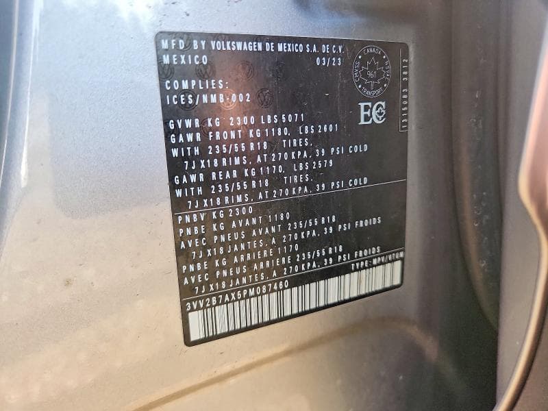 2023 VOLKSWAGEN TIGUAN SE 13