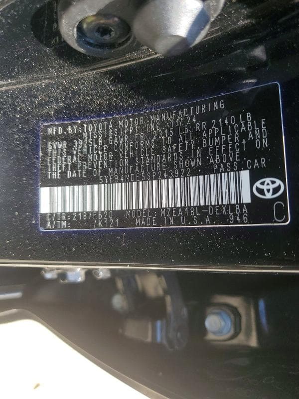 2025 TOYOTA COROLLA LE 13