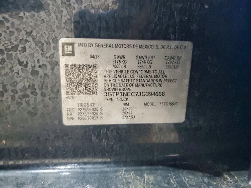 2018 GMC SIERRA C1500 SLT 12