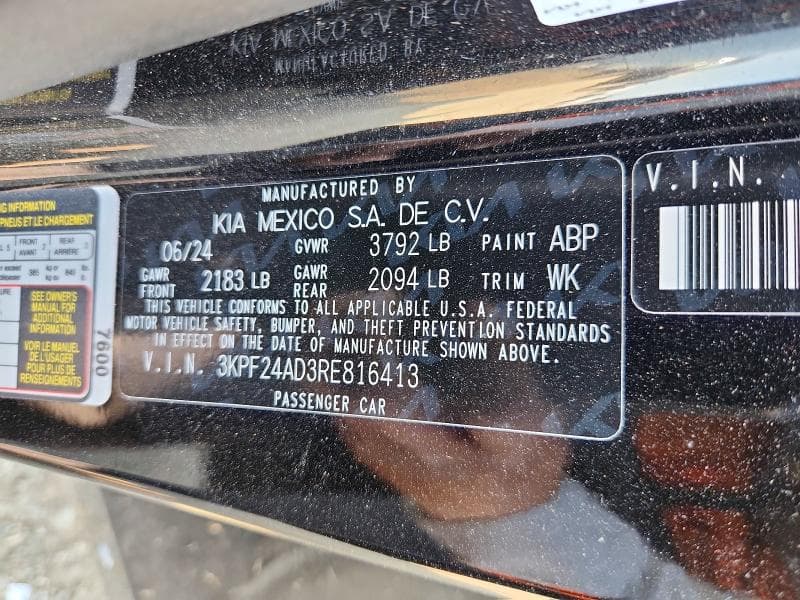 2024 KIA FORTE LX 12