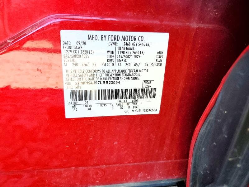 2020 FORD EDGE SEL 13