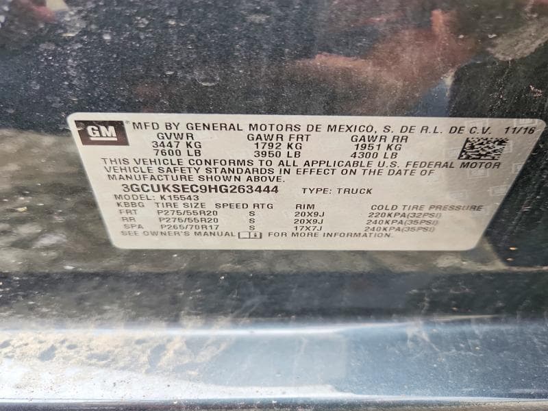 2017 CHEVROLET SILVERADO K1500 LTZ 12