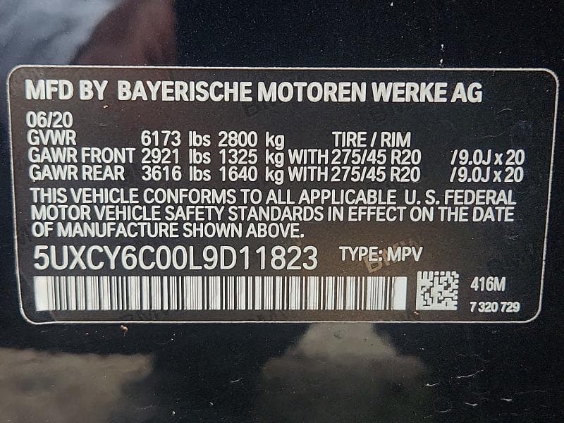 2020 BMW X6 XDRIVE40I 14